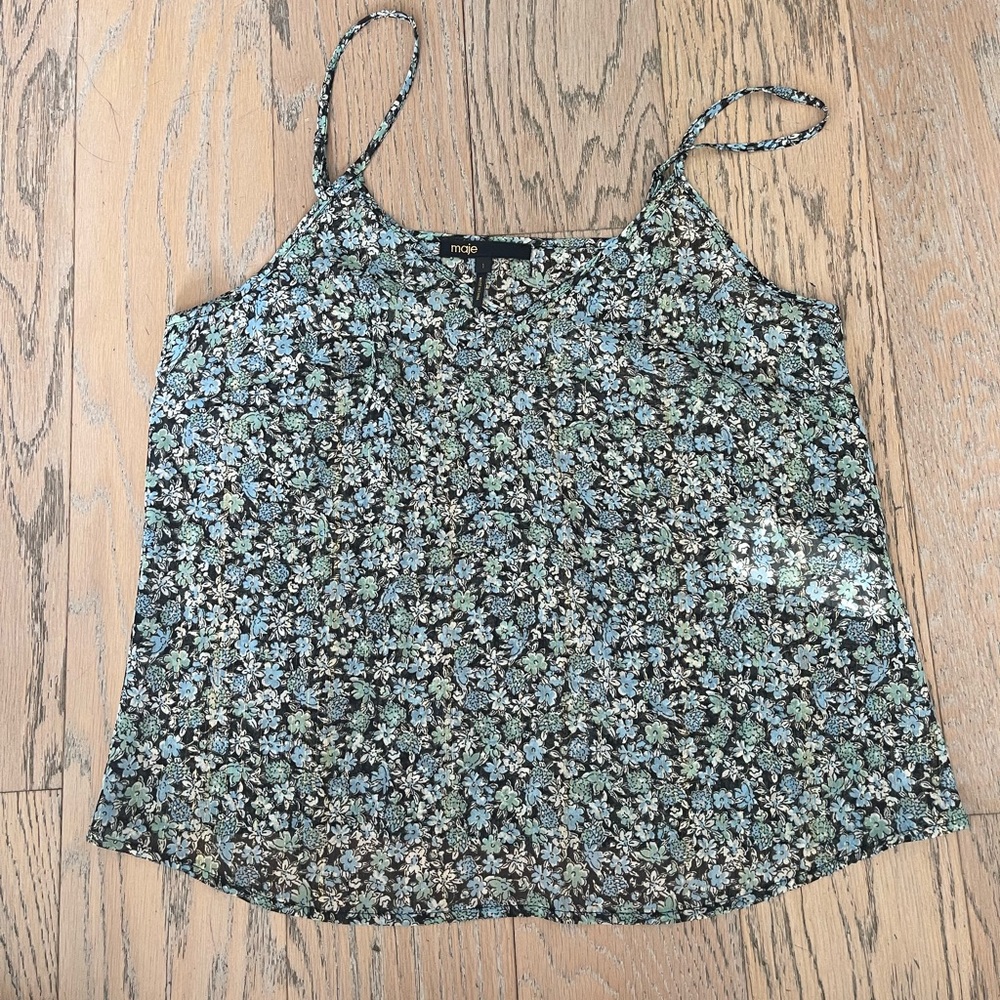 Maje Adjustable Floral Camisole